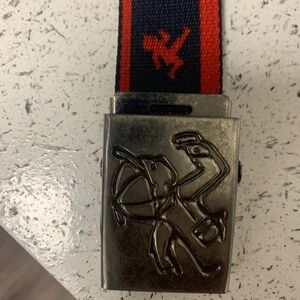 Play Cloths Navy/Red Belt w/ metal buckle